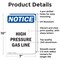 Signmission High Pressure Gas Line, 7 in W x Rectangle, Aluminum OS-2PACK-NS-A-710-V-13486 - alternate 6
